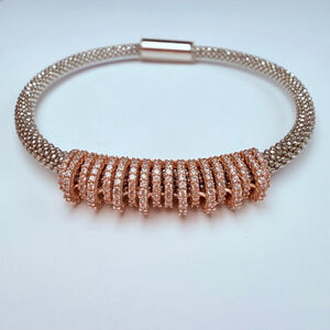 Dyadema Star Dust Swarovski Crystals Rose Gold, Sterling Silver Caviar Bracelet